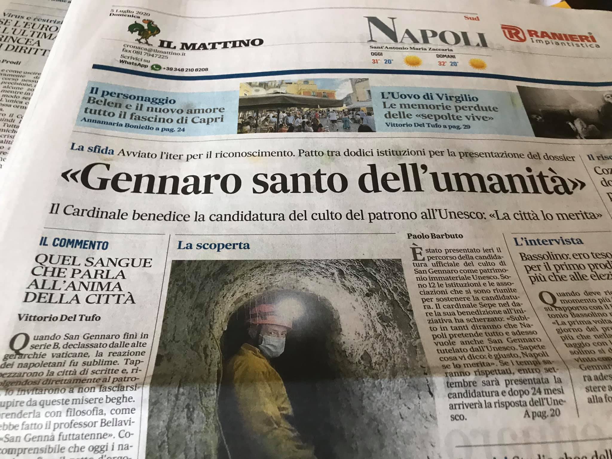 «Gennaro santo dell’umanità»